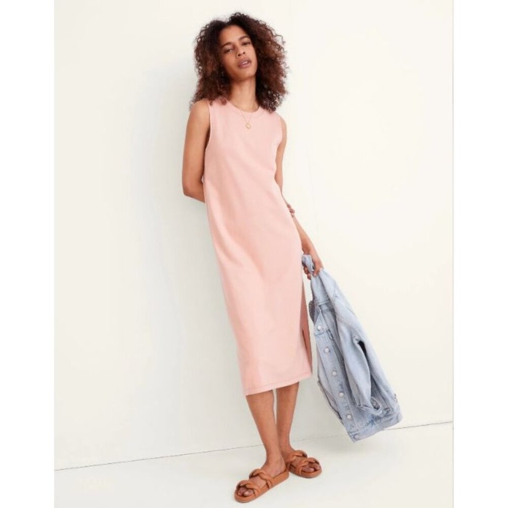 Madewell Tank Midi Dress Blush M NE790 NWOT